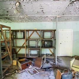 Magasins Pripyat après la catastrophe