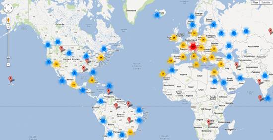 carte friche abandonné europe monde